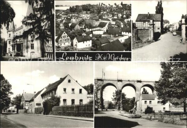Leubnitz Werdau Schloss Ortsansichten Brücke