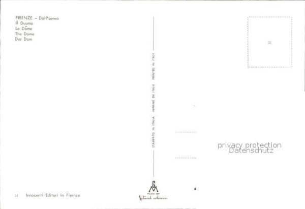 Firenze Florenz Dom Luftbild – Bild 2