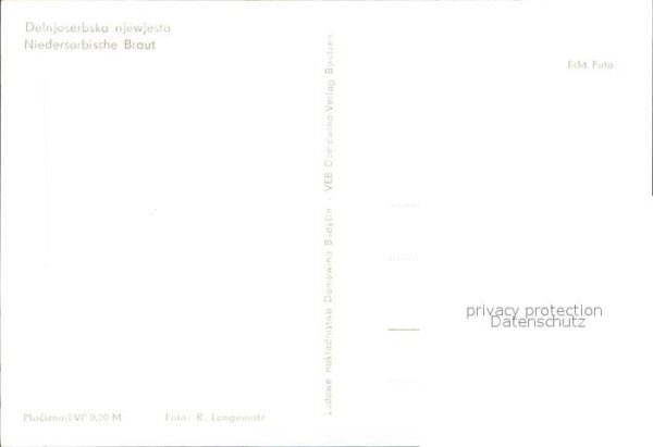 Bautzen Niedersorbische Braut – Bild 2