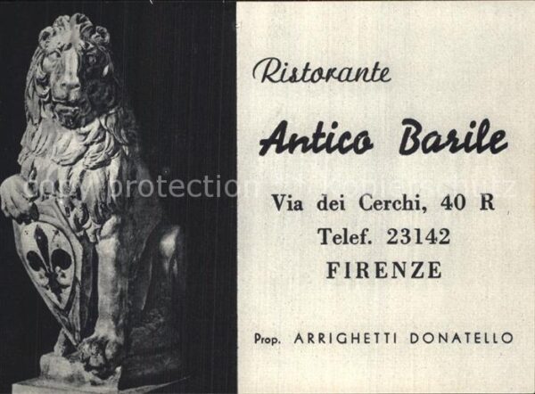 Firenze Florenz Ristorante Antico Barile