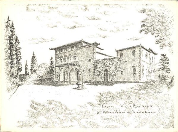 Firenze Florenz Villa Rusciano Graffitizeichnung