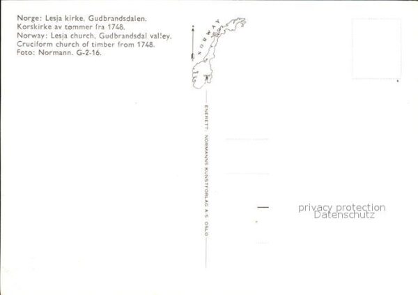 Norge Norwegen Lesja Kirche – Bild 2