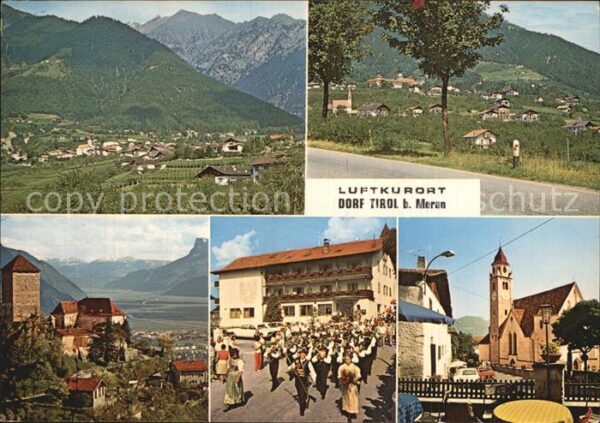 Dorf Tirol Tracht Panorama