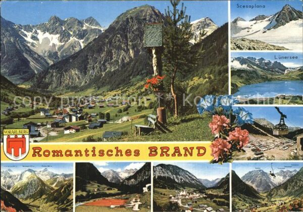 Brand Vorarlberg Teilansicht Scesaplana Lünersee Seilbah