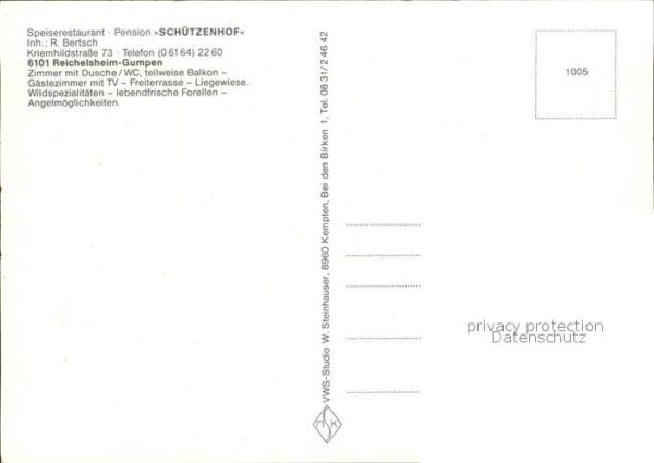 Reichelsheim Odenwald Restaurant Pension Schützenhof – Bild 2