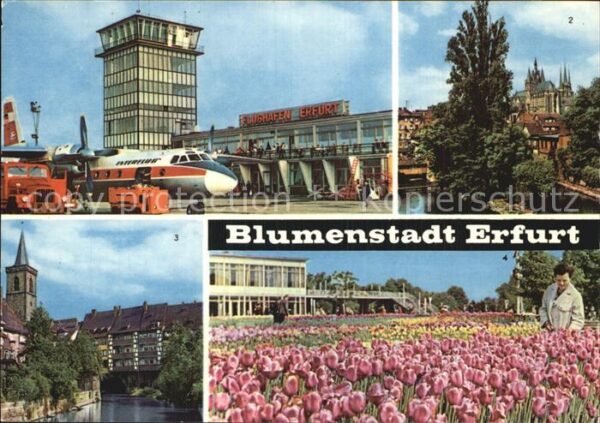 Erfurt Flughafen Krämerbrücke Tulpenschau Dom
