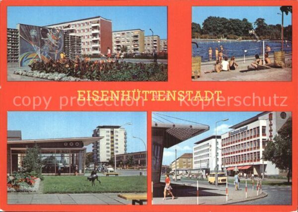Eisenhuettenstadt Wohnkomplex am Fröbelring Schwimmbad Le