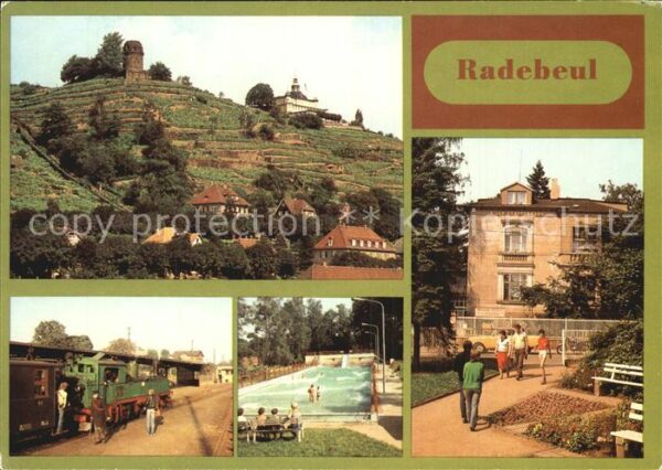 Radebeul Blick zum Spitzhaus Turm der Jugend Tra