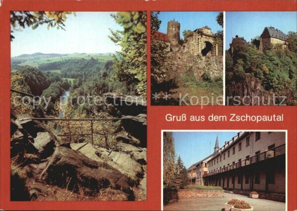 Zschopautal Wolkensteiner Schweiz Burg Scharfenstei