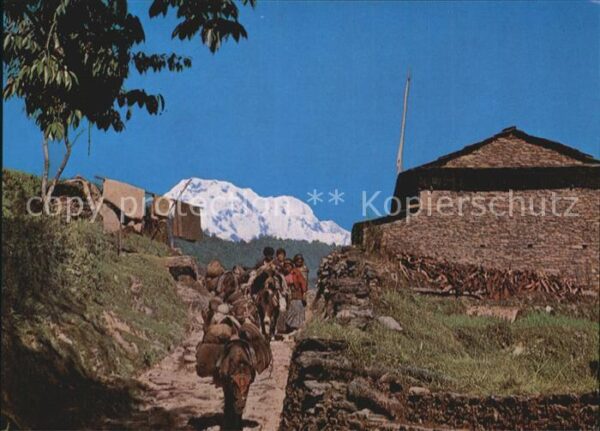 Nepal Typische Landschaft mit Bauern