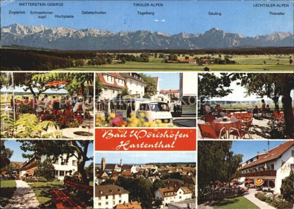 Bad Woerishofen Panorama Kurgarten Teilansicht Kurbähnl