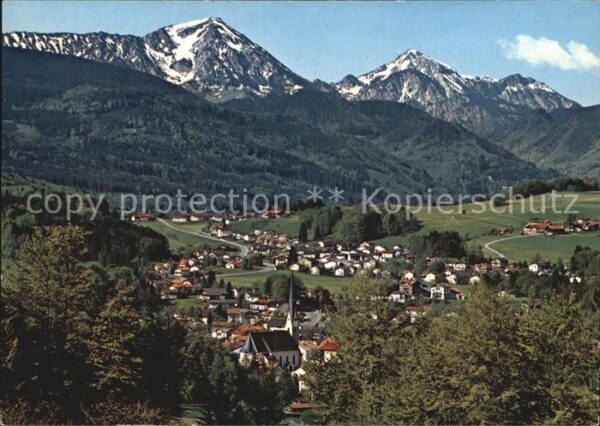 Siegsdorf Oberbayern Panorama mit Hochfelln und Hochgern