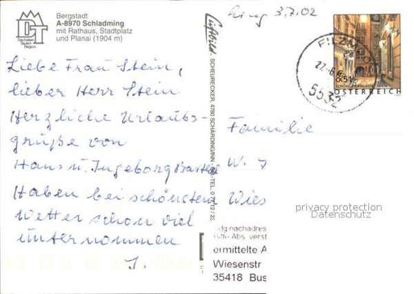 Schladming Obersteiermark Kirche Fussgängerzone Brunnen Panorama – Bild 2
