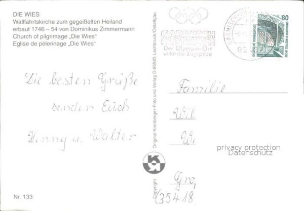 Steingaden Oberbayern Wallfahrtskirche zum Gegeißelten Heilan – Bild 2