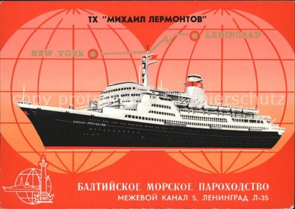 Dampfer Oceanliner Michail Lermontow