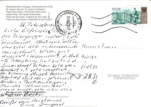 St Petersburg Leningrad Isaak-Platz Kathedrale – Bild 2
