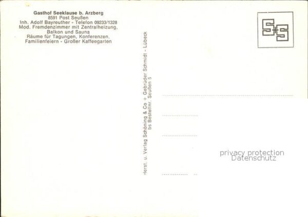 Arzberg Oberfranken Gasthof Seeklause – Bild 2