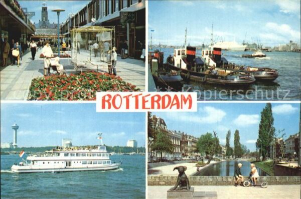 Rotterdam Korte Lijnbaan Stadthuis Haven sleepbot