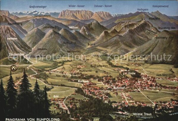 Ruhpolding Weisse Traun Hochfelln Obergschwend
