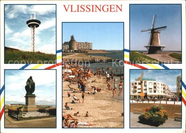 Vlissingen Strand Denkmal Windmühle
