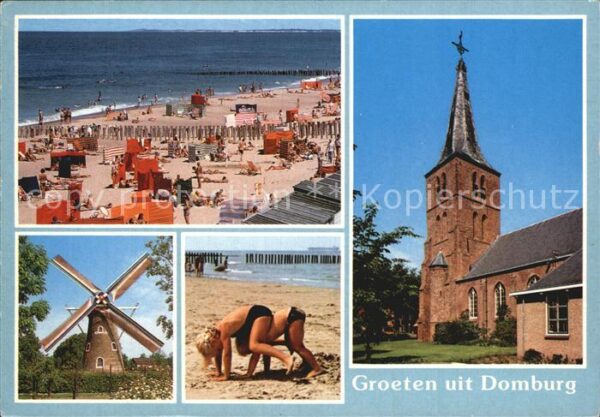 Domburg Kirche Strand Windmühle