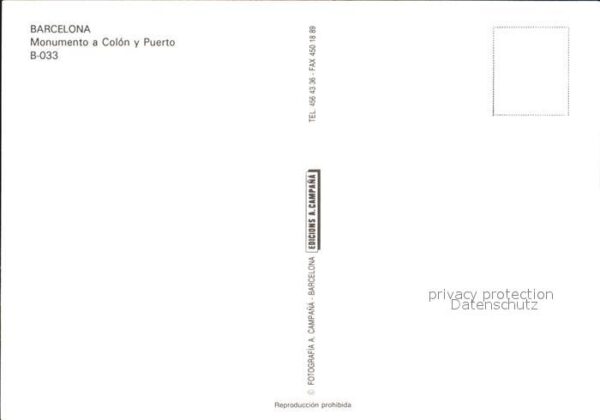 Barcelona Cataluna Monumento Colon y Puerto – Bild 2