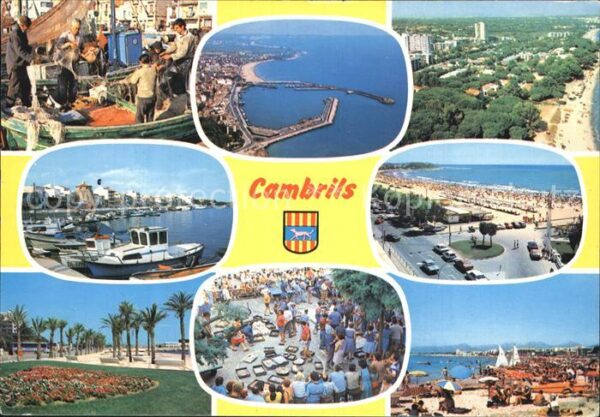 Cambrils Hafen Strand Fliegeraufnahme
