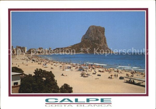 Calpe Playa de Poniente Penon Ifach