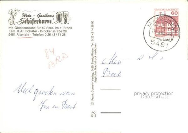 Altenahr Wein Gasthaus Schäferkarre – Bild 2