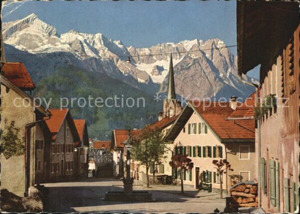 Garmisch-Partenkirchen Floriansplatz Alpspitze Höllentalspitze