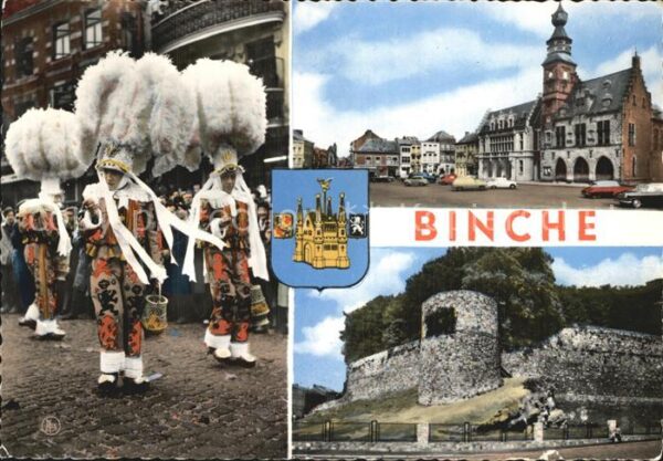 Binche Hainaut Stadtansicht Folkloreumzug Ruinen