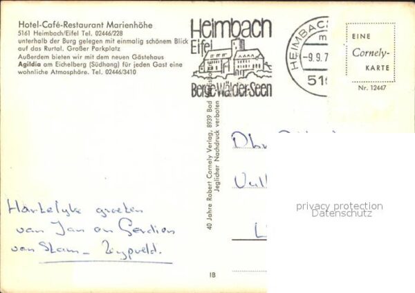 Heimbach Eifel Hotel Cafe Restaurant Marienhöhe Burg – Bild 2