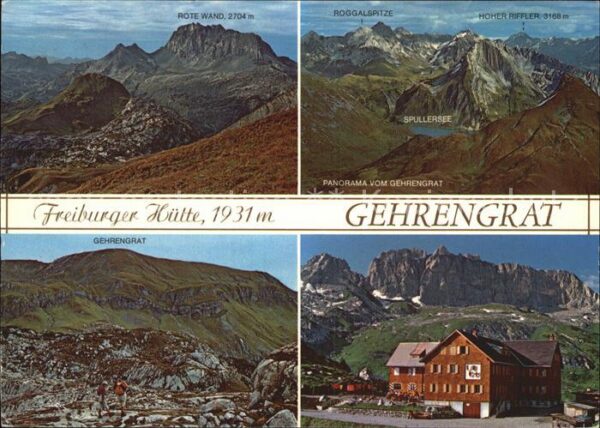 Freiburgerhuette Gehrengrat Rote Wand Roggalspitze Hoher