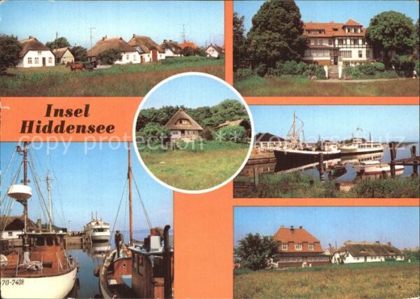 Insel Hiddensee Vitte Kloster Fischerhäuser Hafen