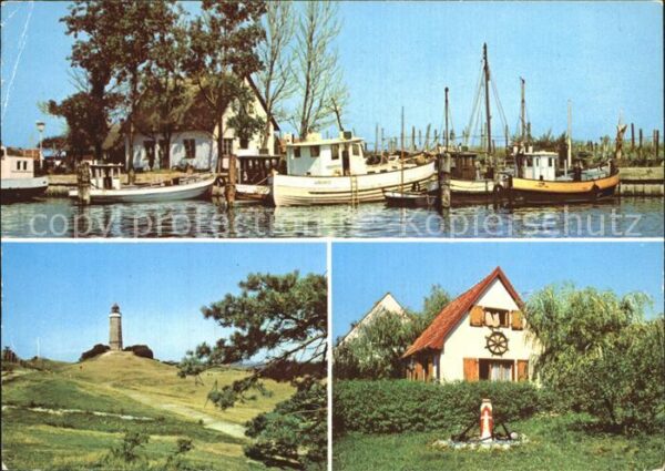 Insel Hiddensee Neuendorf Hafen Kloster Leuchtturm Seem