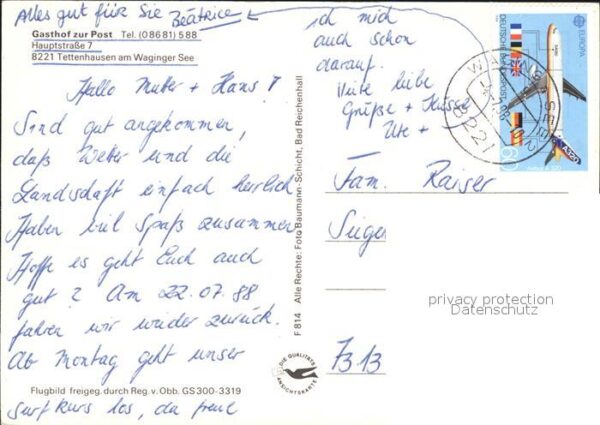Tettenhausen Waginger See Gasthof zur Post Luftaufna – Bild 2