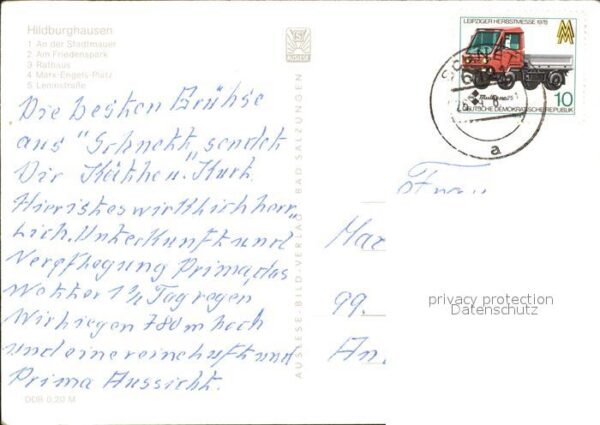 Hildburghausen Stadtmauer Friedenspark Rathaus Marx En – Bild 2