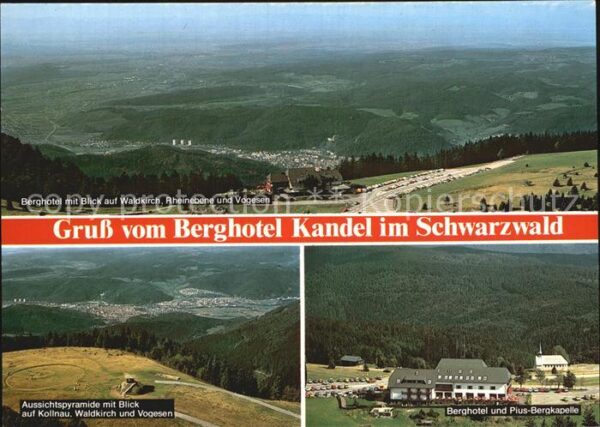 Kandel Breisgau Berghotel Blick auf Waldkirch Rheineben