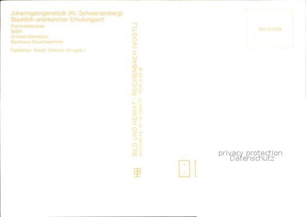 Johanngeorgenstadt Postmeilensäule Skilift Steinbach Gasth – Bild 2