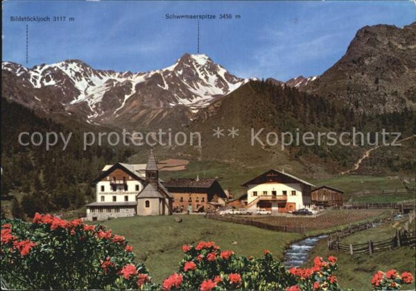 Schnalstal Gasthof Kurzras Bildstöckljoch Schwemse