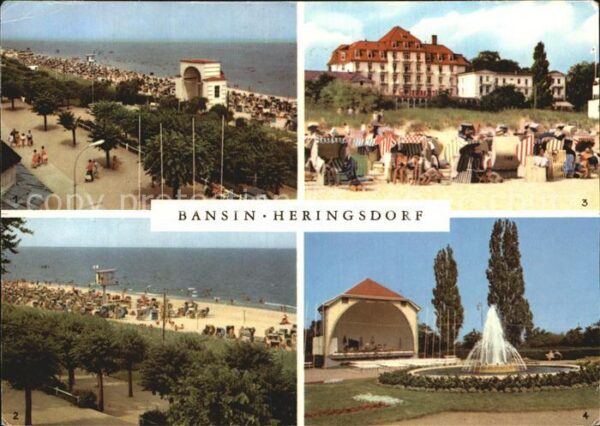 Bansin Ostseebad Musikpavillon Strand Heringsdorf FDGB H