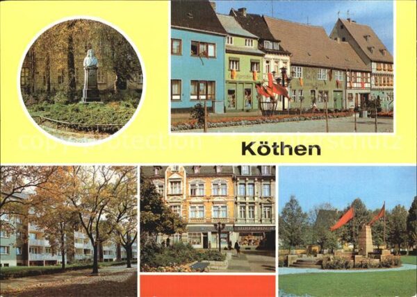 Koethen Anhalt Bachdenkmal Holzmarkt Bernhard Kellerma