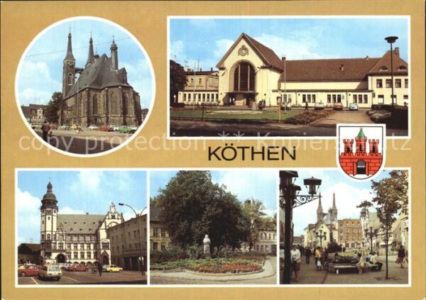 Koethen Anhalt St Jakobskirche Bahnhof Rathaus Joh Seb