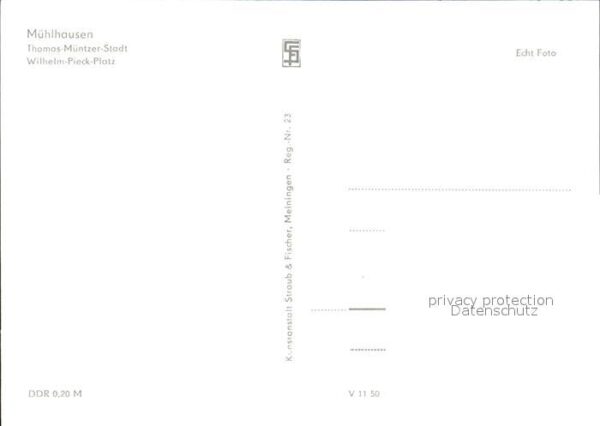 Muehlhausen Thueringen Thomas Müntzer Stadt Wilhelm Pieck Plat – Bild 2