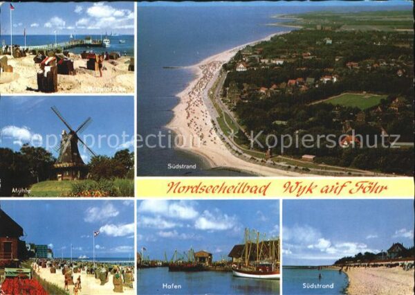 Wyk Foehr Strand Mühle Südstrand Fliegeraufnahme