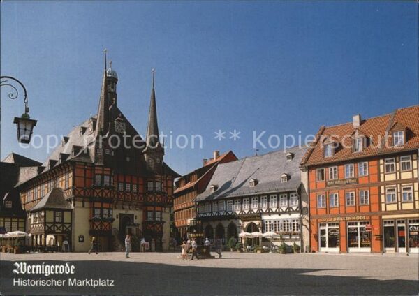Wernigerode Harz Marktplatz mit Rathaus
