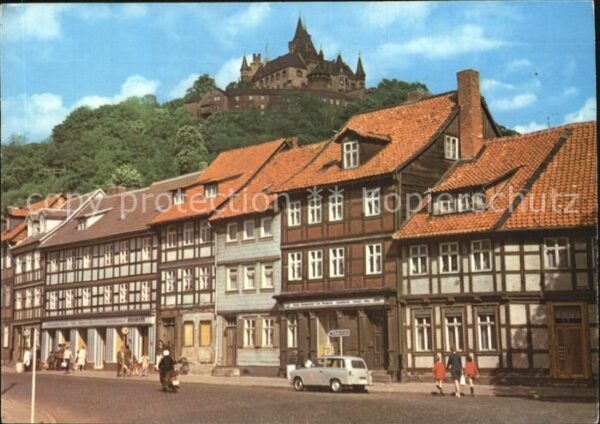 Wernigerode Harz Fachwerkhäuser Schlossblick
