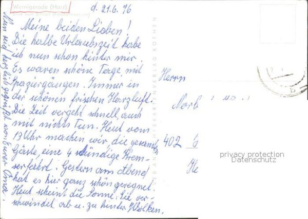 Wernigerode Harz Fachwerkhäuser Schlossblick – Bild 2