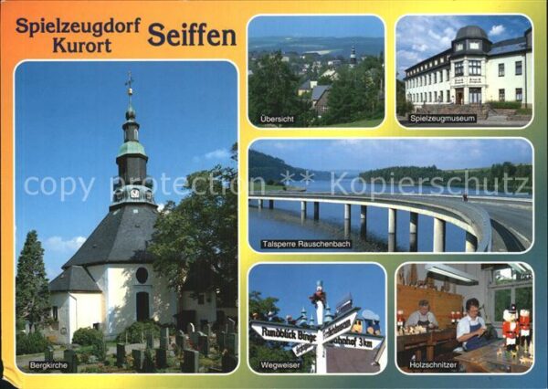 Seiffen Erzgebirge Bergkirche Teilansicht Spielzeugmuseum