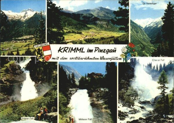 Krimmler Wasserfaelle Panorama Gr Venediger Unterer Mittlerer